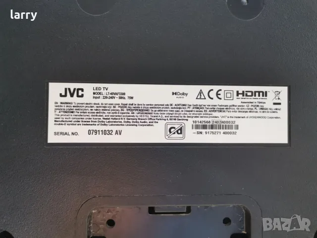 Телевизор JVC LT-40VAF3300 на части