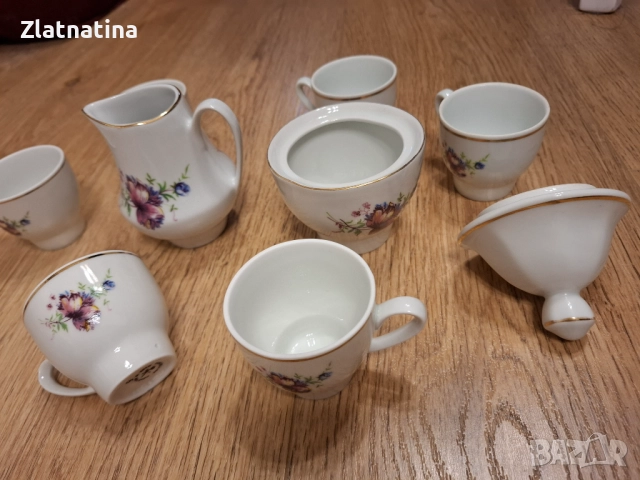 Сервиз за кафе с рядък декор., снимка 4 - Чаши - 51966824