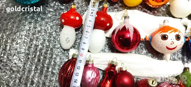 Стари стъклени новогодишни играчки, снимка 18 - Антикварни и старинни предмети - 34950383