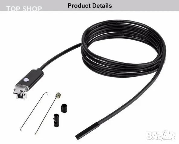 Ендоскопска камера 10 метра HD с 7мм глава, снимка 6 - Гедорета - 48774414