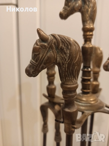 Прибори за камина, месинг, снимка 2 - Антикварни и старинни предмети - 52573244