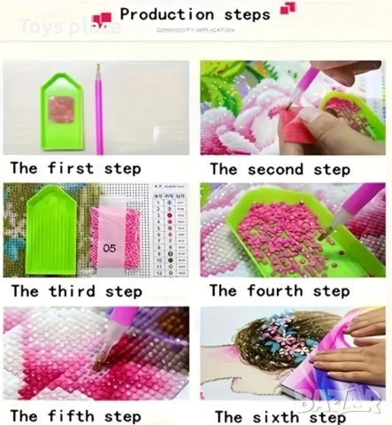 Нови детски диамантени гоблени с красиви картинки 20*20см различни модели , снимка 10 - Игри и пъзели - 52930413