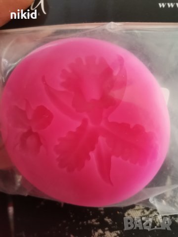 Малка и голяма орхидея с листа силиконов молд форма фондан гипс декор , снимка 4 - Форми - 39977652