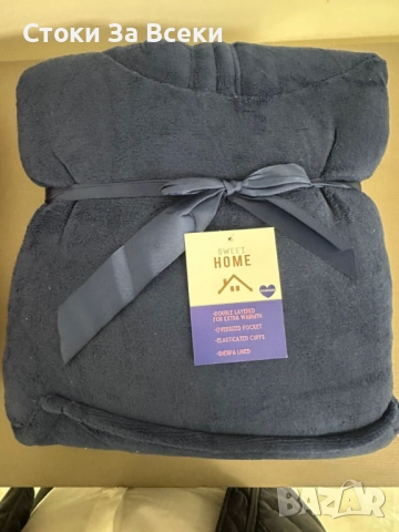 Топло зимно одеяло с ръкави и качулка Home Sweet, снимка 16 - Спално бельо - 52252422