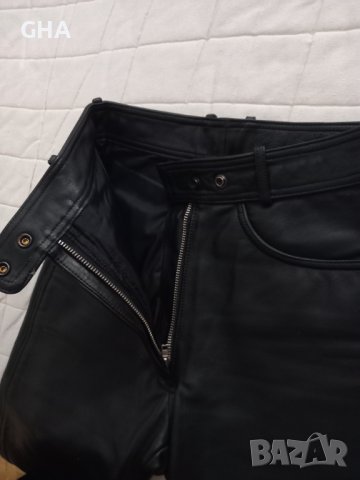 Дамски кожени панталони -черни .Подходящи за рокерки, снимка 9 - Панталони - 43087394