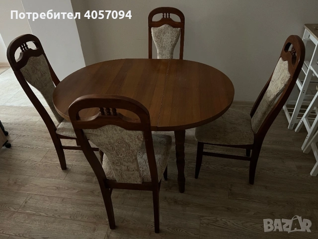 Продавам кръгла сгъваема маса., снимка 4 - Маси - 53464588