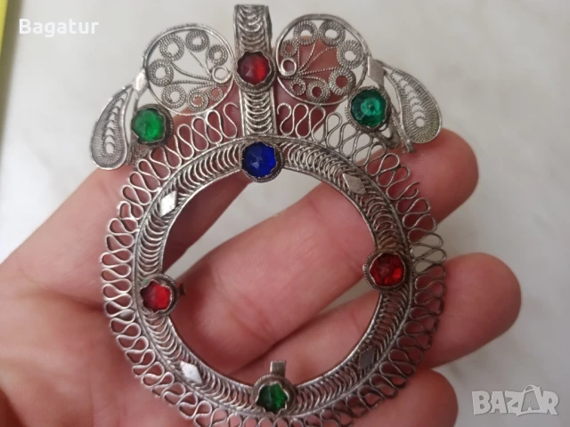 Възрожденски накит,паричник,жълтичник,армутлия,филигран, снимка 6 - Антикварни и старинни предмети - 50829699