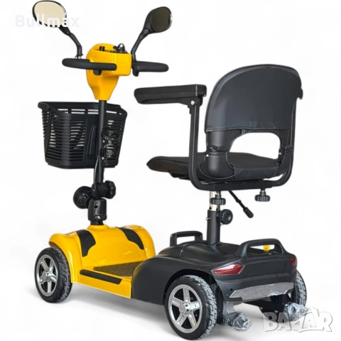 Електрическа четириколка BULLMAX N1, Електрическа спирачка, 350W, Сгъваема, Червена, снимка 5 - Инвалидни колички - 52570108