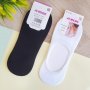 2177 Памучни дамски чорапи тип терлик бяло и черно 36-41, снимка 3