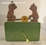 Механични играчки: стара механична играчка, с зайци, кълвящи дървени пиленца, мечета, снимка 18