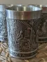 Старини чашки от релефен калай. Германия., снимка 2