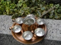 МЕДЕН СЕРВИЗ ЗА КАФЕ БАКЪР ЧАШИ ТАБЛА ДЖЕЗВЕ , снимка 2