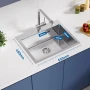ПРОМОЦИЯ Кухненска мивка за вграждане AURALUM (KITCHEN SINK) 913258-06-JZF0601, снимка 6