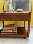 Ретро дървена маса/ шкаф на колелца , снимка 3