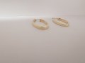 Златни обеци елипса , снимка 6