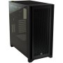 Corsair 4000D Airflow Tempered Glass Mid-Tower, Black, кутия за компютър, PC CASE, снимка 6