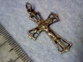 СТАРО СРЕБЪРНО РАЗПЯТИЕ КРЪСТ КРЪСТЧЕ СРЕБРО ВИСОКА ПРОБА РЪЧНА ХУДОЖЕСТВЕНА АЖУРНА ИЗРАБОТКА 72391, снимка 3