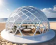 Tiny Domes: Геодезически Куполи за Глемпинг, Студио или Офис в Двора, снимка 4
