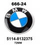 Задна Емблема BMW Ф72 мм,666-24/OE 5114-8132375/254478