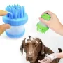 5760 Силиконова четка с диспенсър за къпане на кучета, снимка 1
