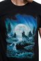 Нова мъжка тениска с дигитален печат Вълк, пълнолуние, Серия вълци, снимка 2