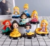 8бр фигурки за торти Disney princess Снежанка, Рапунцел, Ариел, Пепеляшка, Бел, Спящата красавица , снимка 3