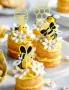 12 бр Пчела кошер пчелна медена пита брокатени топери за мъфини кексчета декор торта парти, снимка 4