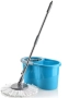 Комплект за почистване, включващ кофа с центрофуга за изцеждане, моп с кръгла глава., снимка 1