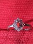 КРАСИВ НЕЖЕН ПОСРЕБРЕН КРИСТАЛЕН ФЕШЪН - АРТ МЕДЕН ПРЪСТЕН 38539, снимка 4