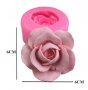 3d Голяма цъфнала роза силиконов молд форма декорация торта фондан шоколад свещ гипс сапун калъп, снимка 2