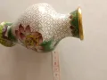 медна ваза Cloisonne - клозоне, клетъчен емайл., снимка 6