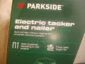 НОВ ЕЛЕКТРИЧЕСКИ КОМБИНИРАН ТАКЕР СКОБИ 6-14мм ПИРОНИ 14-15мм ПЪЛЕН КОМПЛЕКТ PARKSIDE PHET 15C2, снимка 4