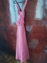 Бална розова дълга рокля , снимка 1 - Рокли - 44876779