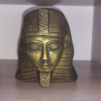 Бюст на египетски фараон. Неизвестен материал. Отлично състояние., снимка 2 - Колекции - 43187954