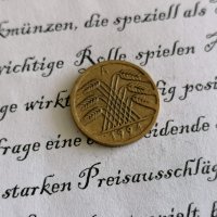 Райх монета - Германия - 5 пфенига | 1924г.; серия А, снимка 2 - Нумизматика и бонистика - 29054430