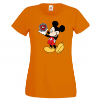 Дамска тениска Mickey Mouse Mercedes .Подарък,Изненада,, снимка 6 - Тениски - 36528738