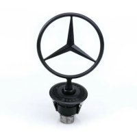 емблема мерцедес черна гланц Mercedes 44mm мерник W204/w211/w212/w210/w220, снимка 5 - Аксесоари и консумативи - 40338394