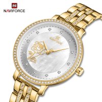 Дамски часовник NAVIFORCE Gold/Silver 5017 GW., снимка 1 - Дамски - 34725153