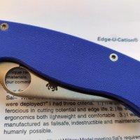 Сгъваем нож Spyderco  Paramilitary, снимка 11 - Ножове - 40377095