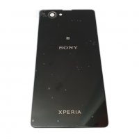 Заден капак, панел стъкло за Sony Xperia Z1 Compact Mini D5503 / Черен, снимка 1 - Резервни части за телефони - 35356333
