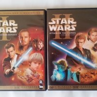 Star Wars DVD епизоди I и II "Невидима заплаха" и "Клонираните атакуват" без Бг субтитри., снимка 1 - DVD филми - 37235948