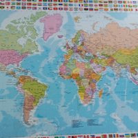 Нареден пъзел Политическа карта на света , снимка 2 - Картини - 28273167