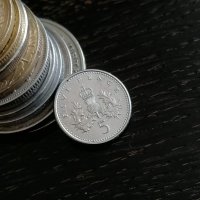 Монета - Великобритания - 5 нови пенса | 1990г., снимка 1 - Нумизматика и бонистика - 29005143