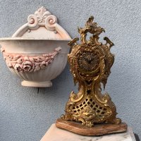 Каминен часовник в стил ROCOCO-Бронз с позлата, снимка 3 - Антикварни и старинни предмети - 27626114