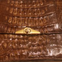 Луксозна дамска чанта от естествена крокодилска кожа , снимка 1 - Чанти - 40028833