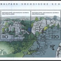 Чист блок Национален парк Саксонска Швейцария 1998 от Германия, снимка 1 - Филателия - 39426661
