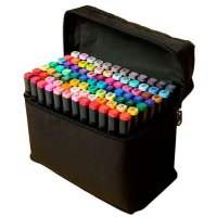 Комплект от маркери с алкохолна основа с две страни и калъф за съхранение, снимка 1 - Рисуване и оцветяване - 43049654