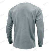 Нова мъжка тениска Henley с кръгло деколте и дълъг ръкав, 6цвята - 024, снимка 6 - Тениски - 39132027