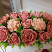 Кашпи с цветя изработени от керамика, снимка 2 - Декорация за дома - 43820703