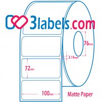 3labels гланцови бели етикети от PP (полипропилен) супер премиум за инкджет (inkjet) печат 100х72 мм, снимка 4 - Консумативи за принтери - 39755085